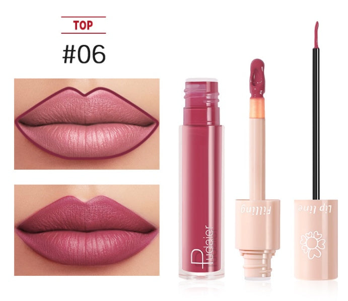 Pudgier Dual Lipstick Lip Gloss Liquid Lipstick