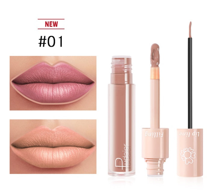 Pudgier Dual Lipstick Lip Gloss Liquid Lipstick