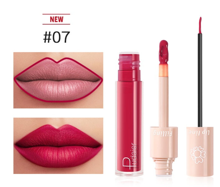 Pudgier Dual Lipstick Lip Gloss Liquid Lipstick