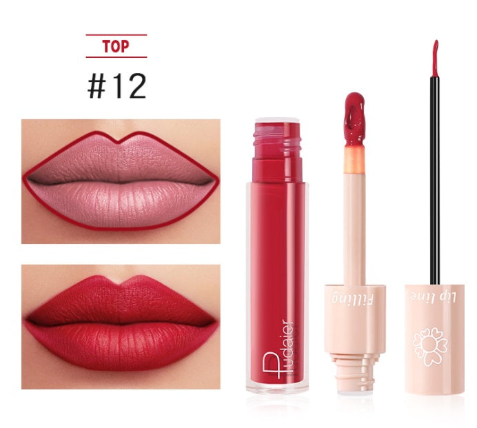 Pudgier Dual Lipstick Lip Gloss Liquid Lipstick