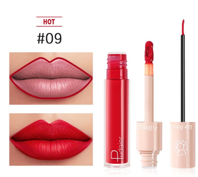 Pudgier Dual Lipstick Lip Gloss Liquid Lipstick