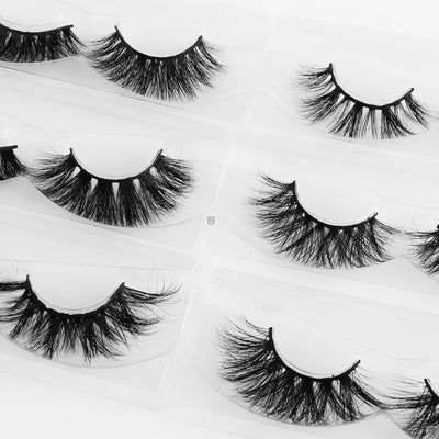 Mink Eyelashes 25mm Wispy Fluffy Lashes