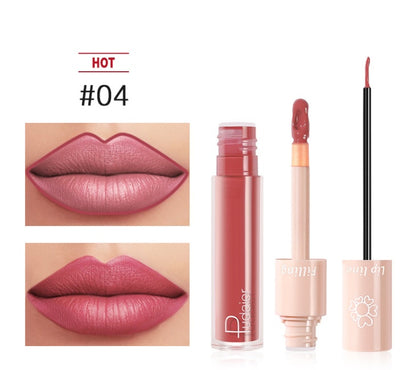Pudgier Dual Lipstick Lip Gloss Liquid Lipstick